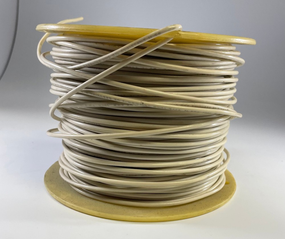 (100 FT) WHITE SOLID COPPER VW1 E-23919-W 12 AWG 600 VOLT