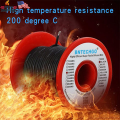 BNTECHGO 20 Gauge Silicone Wire Spool 100 Ft Black Flexible 20 AWG Stranded Tinn