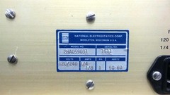 NEC National Electronics 2HA0HA059031 Electrostatic steerer controller