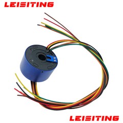 NEW 6Wires 380V AC/DC 10A 12.7MM Dia Metal Capsule Conductors Slip Ring Blue