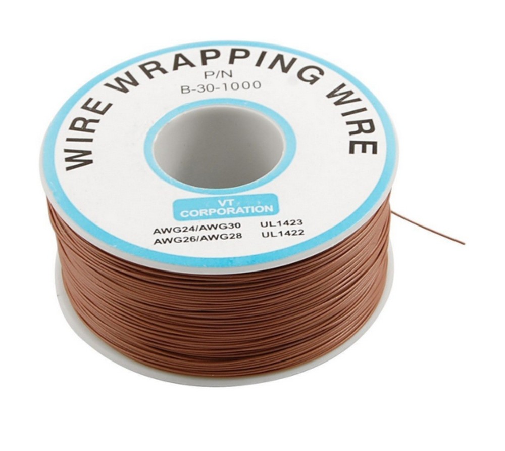 1pcs 0.25mm Wire-Wrapping Wire 30AWG Cable 250m brown