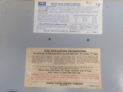 FPE P/N: 1136SNR 100AMPS 600 VOLTS 4SN AC POLES DISCONNECT SWITCH