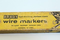 Vintage Brady Self Sticking Perma-Code Wire Markers On Dispenser Cards