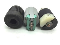 Lot of 3 Twist-Lock Turn & Pull Plugs Male 30A 125VAC Eagle Pass Seymour Hubbell