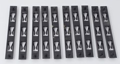 (Lot of 10) Unitrack 4125 Card Guides Rails – for Harris Macom GE MASTR III 3