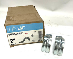 HALEX 1-HOLE 2″ EMT STEEL CONDUIT STRAPS (BOX OF 20)