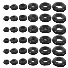 260 Pcs Black Rubber Wire Grommets Assortment Electrical Wiring Kit