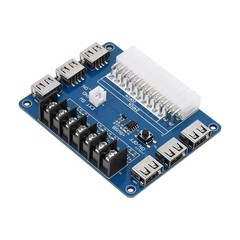24 Pins ATX Power Supply Breakout Board Module Adapter Power Connector Board US