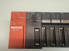 USED MITSUBISHI A1S61PN A1SHCPU A1SX81 (4) A1SY81 RACK PROCESSOR P/S MODULES LOT