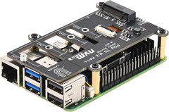 Pcie M.2 HAT+ for Raspberry Pi 5, Nvme SSD PIP Pcie Peripheral Board with Extra