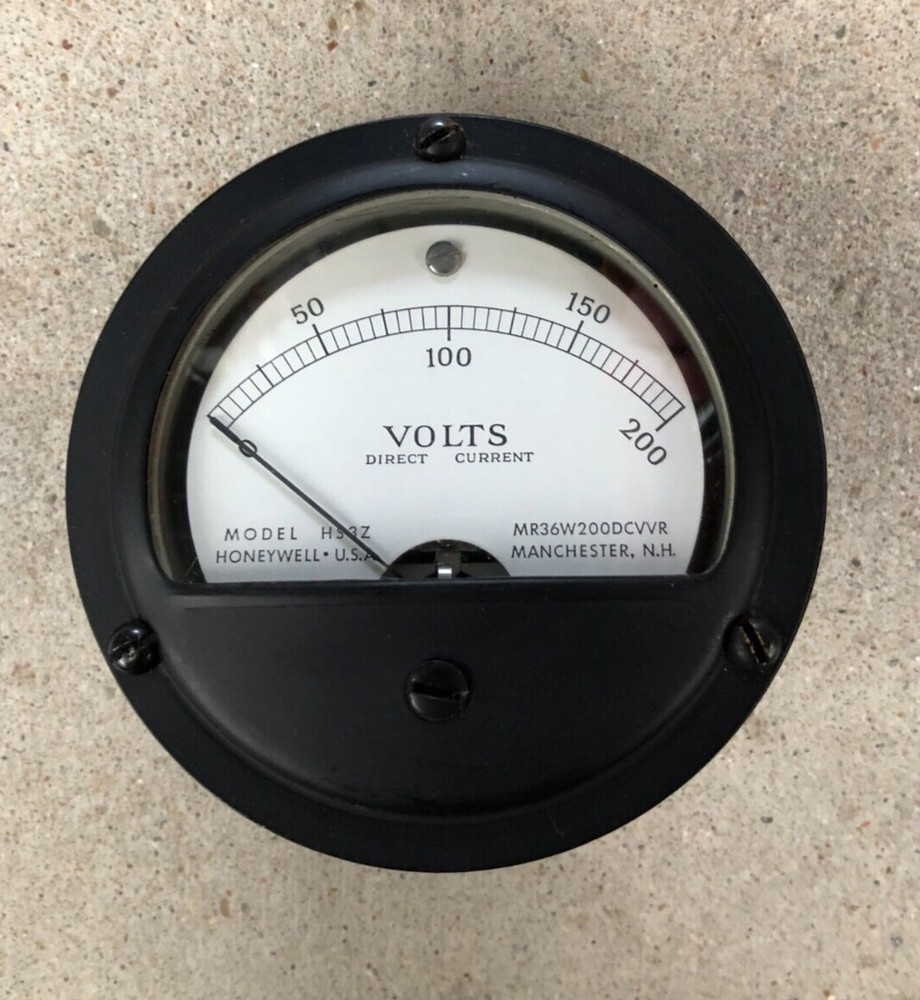 Honeywell Model HS3Z 0-200 DC Volt Meter Dial Gauge
