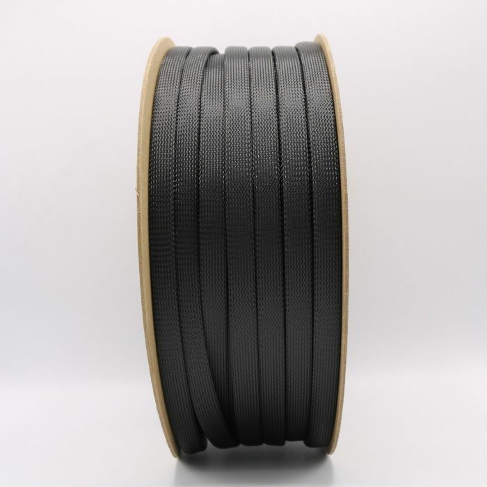 BUYHEATSHRINK BS125-BK, Expand. Braid Cable, Black, 1-1/4″ Heat Set, 250/ft, NOS