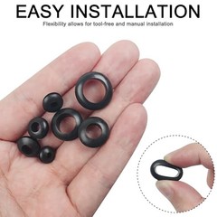 Open Grommets Black/White Rubber Wiring Ring Blind Plug Bung 3mm 4mm 5mm~90mm