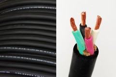 24100 100′ 2/4 Wire Cord SOOW , Rubber Coated, 2 Gauge, 4 Conductor, 600V