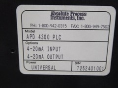 USED Absolute Process Instruments APD 4300 PLC DC to DC Isolated Transformer