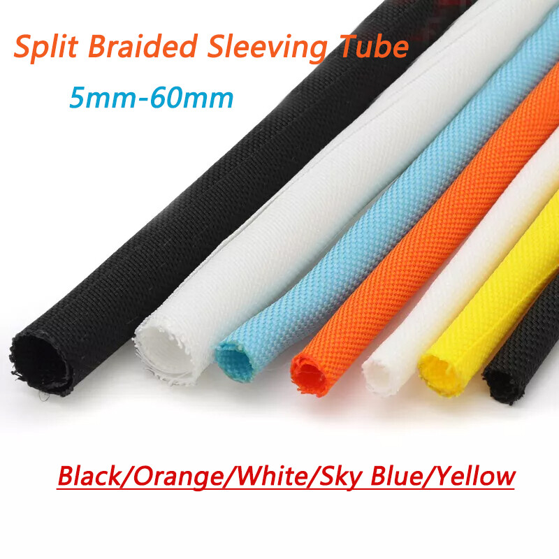 5-60mm Split Braided Sleeving Tube Cable Wire Sheath Flame Retardant Insulation