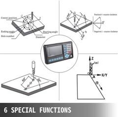 4 Axis DRO Digital Readout System 4pcs Linear Scale Lathe Milling Bridgeport DRO