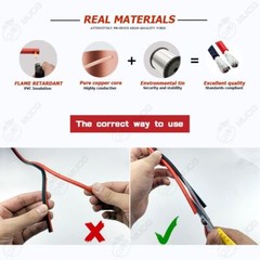 Silicone Wire 2 Pin Cable Electric 28-8awg Insulated Automotive Black Red Flat