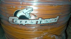 Industrial Grade Copperhead 14 AWG 30 Mil Orange Tracer Wire 2500ft Roll – New