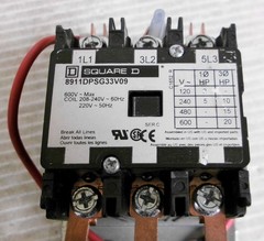 Square D 8911DPSG33V09 Definite Purpose Contactor 600VAC 208-240/220VAC 50/60Hz