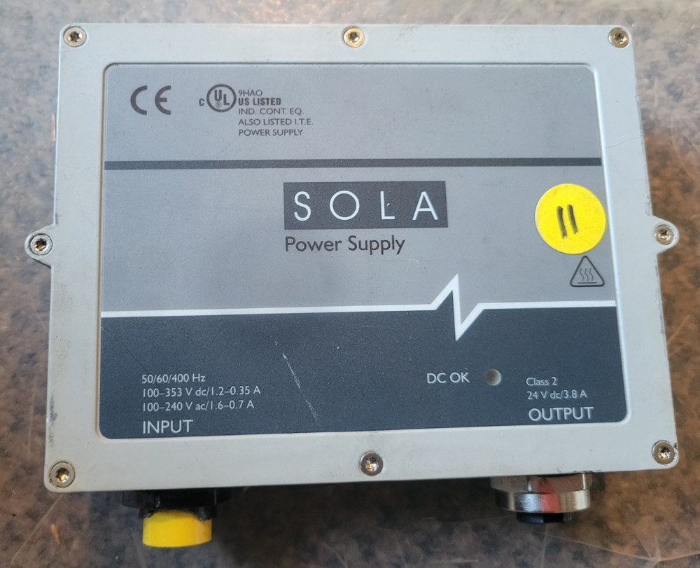 SOLA SCP 100S24X-CP POWER SUPPLY 50/60/400HZ 353VDC 240VAC – VOLT METER TESTED.