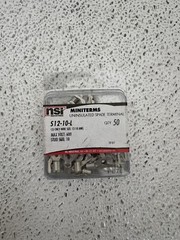 12-10 -AWG 10-INCHES STUD UNINSULATED LOCKING SPADE TERMINAL LOT OF 50