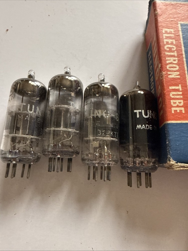 Lot Of 4: Tung-sol 6186 / 6AG5 Vacuum Tube – NOS NIB Tu17