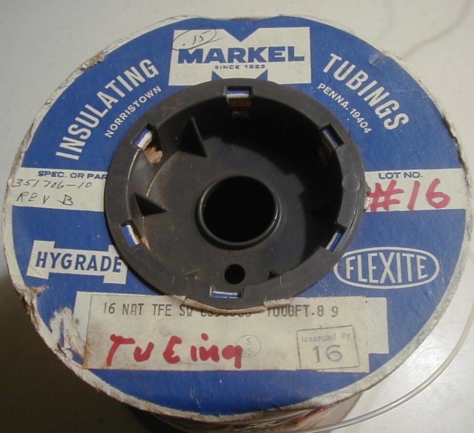Teflon Spaghetti Sleeving (Tubing) 16 Gauge, 10 feet NEW