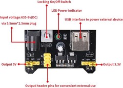 REXQualis Electronics Basic Kit w/Power Supply Module, Breadboard, Jumper…