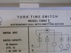 New Tork 7200Z Time Switch Astronomic Dial w/ Omitting Device AK