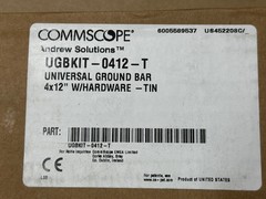 Commscope UGBKIT-0412-T Universal Tinned Copper Ground Bar Lug w/ Hardware 4×12″