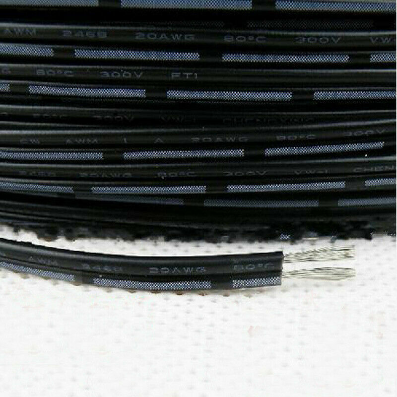 16-28AWG 2 Core Wire BK-WH Speaker Cable Car Auto Boat Van Audio Cable Wire