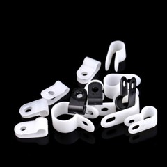 High Quality Black / White Nylon Plastic P Clips – Fasteners for Cable & Tubing