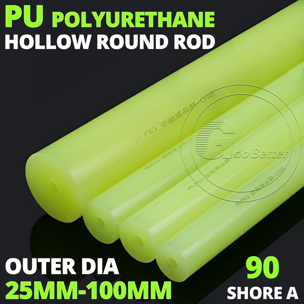 PU Polyurethane Hollow Round Rod Hollow Bar Ø 25mm-100mm Elastic Buffer 90A