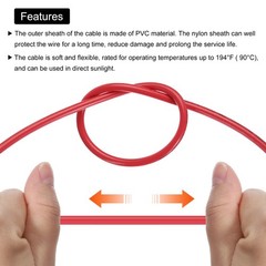 50 Feet 10 AWG Gauge THHN Stranded Red Copper Building Wire 600V