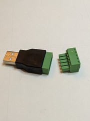 USB Male Breakout Board, Terminal Block Type A Connector Ship free from CA