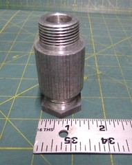 Aluminum Wire Stuffing Tube, 1″ NPT Connection, 1 1/8″ NPT Connection, w/ Washer