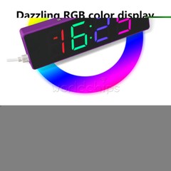 DIY Electronic Clock Kit LED Digital RGB Clock Time Temperature Date Display New
