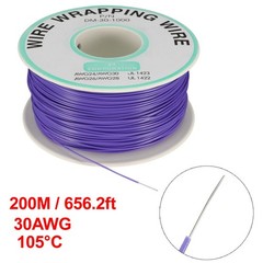 Wrapping Wire Tin Plated Copper Wire P/N DM-30-1000 30 AWG 200M Length Purple
