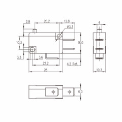 JIABEN MSF-1216 10A 250VAC 16A 125VAC MSF-1230 30A 42VDC Small Microswitch 3Pins
