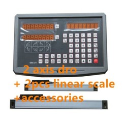 DRO 2 Axis with 2pcs 50-1020mm Linear Scale / Linear Encoder / Measuring Ruler