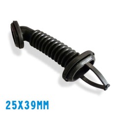 25mm x 39mm Car Harness Wiring Door Tube Rubber Sleeve Dust-proof Oval Black HOT