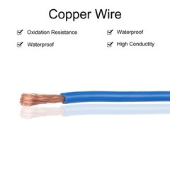 50 Feet Electrical Wire Insulated Stranded Copper 14 AWG Hook Up Wire Cable,Blue