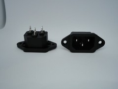 2 Pack AC Computer Power Supply Electric Cable Connection Socket Port Jack 250V