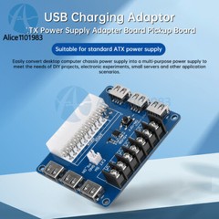 ATX Power Supply Breakout Board USB Charging Desktop Chassis Power Adapter Board