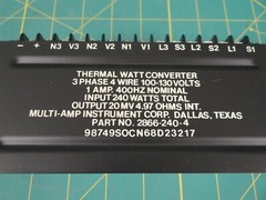 Multi-Amp Instrument Corp 2866-240-4 Thermal Watt Converter NSN 6625004942898