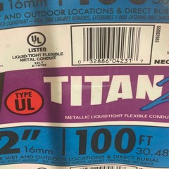 SOUTHWIRE 55082603 Titan 1/2″ Metal Flex Conduit 100 Ft