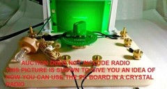 350uh Crystal Radio Spiral Coil Rectangular White Printed Circuit Board