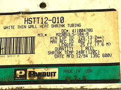 PANDUIT HSTT120-Q10 1/8″ THIN WALL HEAT SHRINK DRY-SHRINK TUBING (25 FOOT REEL)