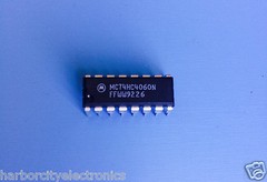 10x MC74HC4060N MOTOROLA IC COUNTER UP 14-BIT BINARY 16 PIN DIP 74HC4060N